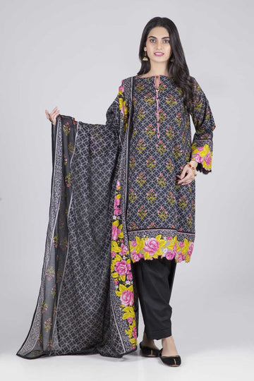 Bonanza Satrangi Cardinal - 3 PcSummer Spring Lawn Collection Vol 1 2020 | Bonanza Lawn